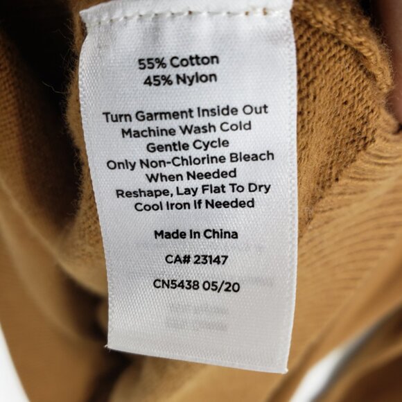 Talbots Side Button Pullover Sweater L Womens Ribbed Trim Teddy Brown - Picture 7 of 7